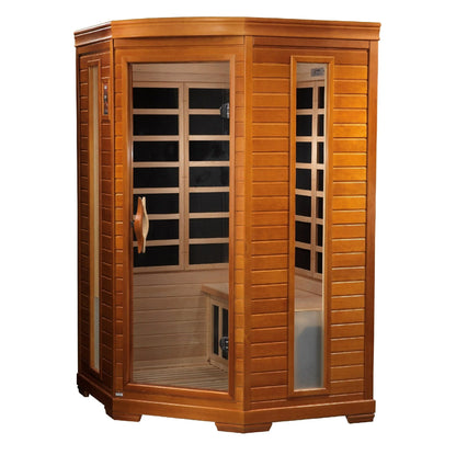 Dynamic Heming Elite 2-person Corner Ultra Low EMF FAR Infrared Sauna - DYN-6225-02 Elite