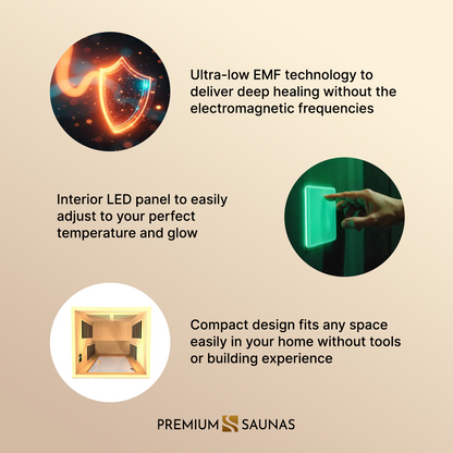 Dynamic "Avila" 1-2-person Low EMF FAR Infrared Sauna DYN-6103-01