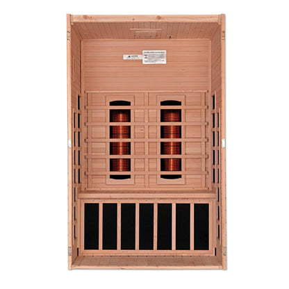 Dynamic "Santiago" 2-person Full Spectrum Near Zero EMF FAR Infrared Sauna DYN-6209-03 FS