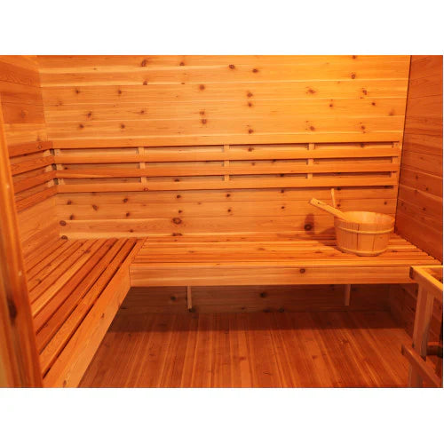 Sunray Denali 4-Person Contemporary Outdoor Sauna with 6kW Heater