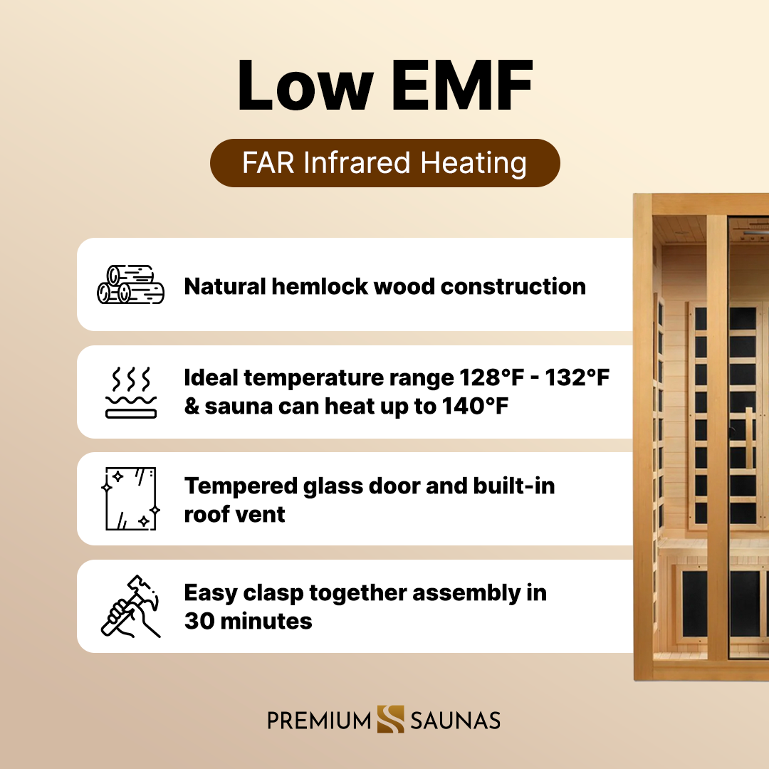 Dynamic "Gracia" 1-2-person Low EMF FAR Infrared Sauna DYN-6119-01