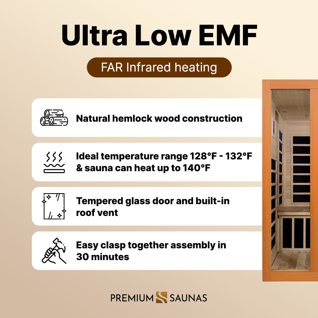 Dynamic Santiago Elite 2-person Ultra Low EMF FAR Infrared Sauna - DYN-6209-02 Elite
