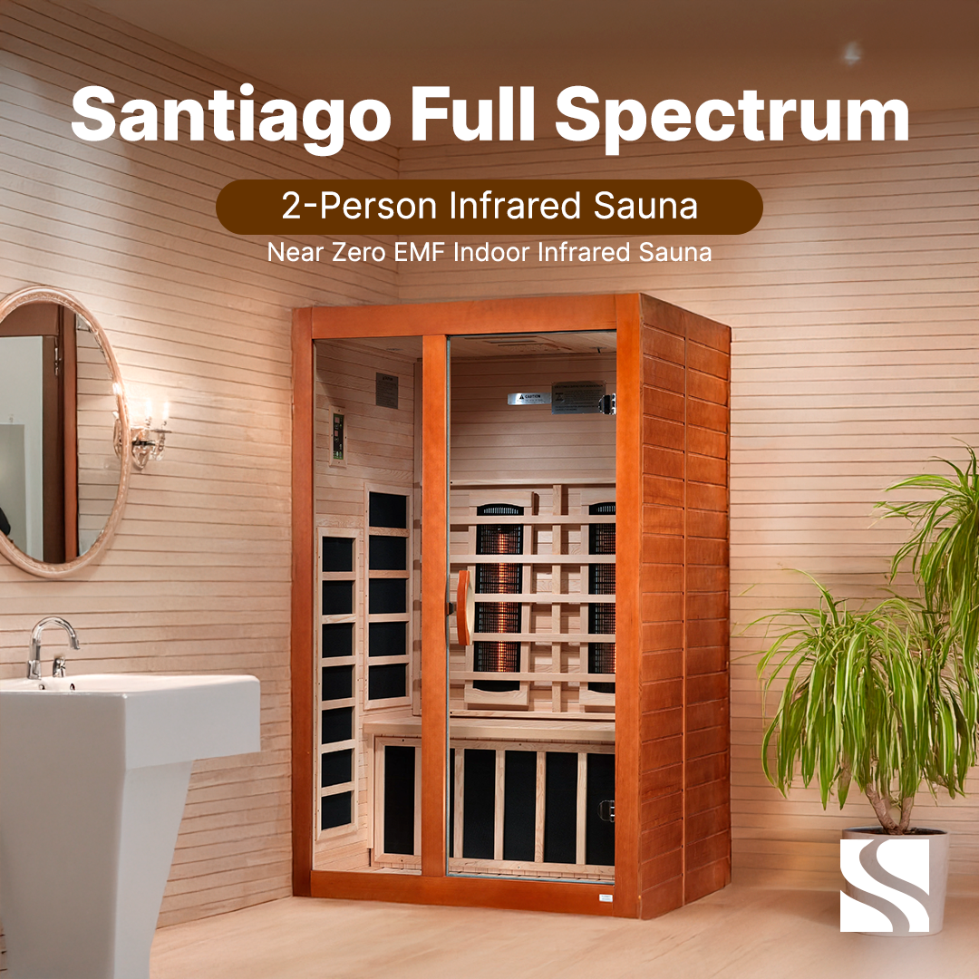 Dynamic "Santiago" 2-person Full Spectrum Near Zero EMF FAR Infrared Sauna DYN-6209-03 FS