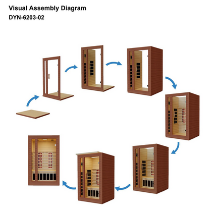 Dynamic "Cordoba" 2-person Low EMF FAR Infrared Sauna - DYN-6203-01