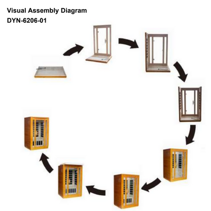Dynamic San Marino Elite 2-person Ultra Low EMF FAR Infrared Sauna - DYN-6206-01 Elite