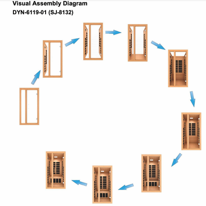 Dynamic "Gracia" 1-2-person Low EMF FAR Infrared Sauna DYN-6119-01