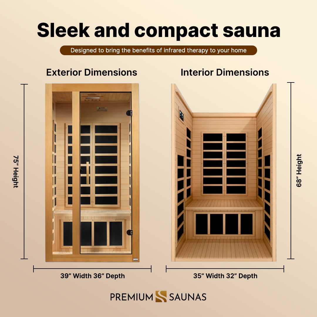 Dynamic "Gracia" 1-2-person Low EMF FAR Infrared Sauna DYN-6119-01