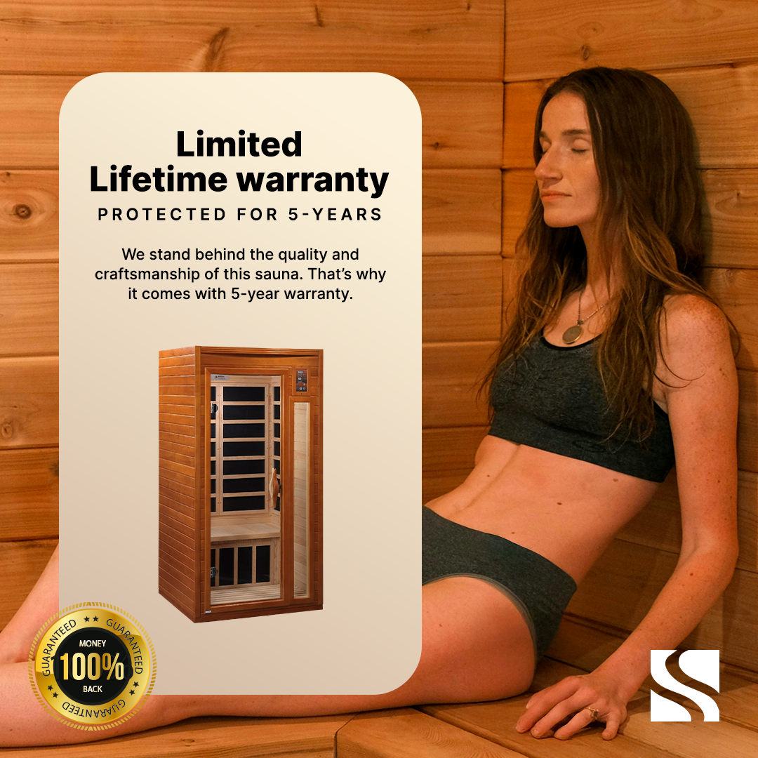 Dynamic "Barcelona" 1-2-person Low EMF FAR Infrared Sauna DYN-6106-01