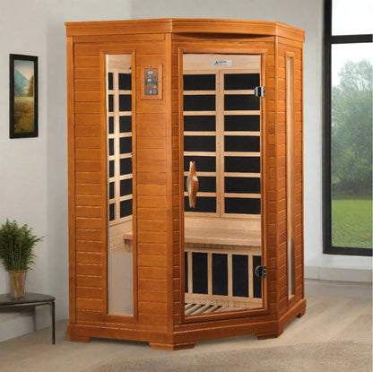 Dynamic "Heming" 2-person Corner Low EMF FAR Infrared Sauna - DYN-6225-02