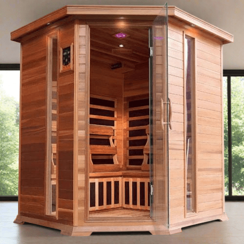 Sunray Bristol Bay 4-Person Indoor Infrared Corner Sauna 400KC