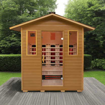 Sunray Cayenne 4-Person Outdoor Infrared Sauna 400D