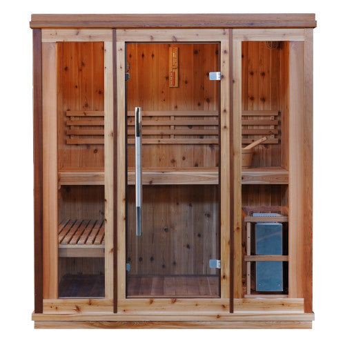 Sunray Hampton 3 Person Indoor Traditional Sauna w/ Double Bench